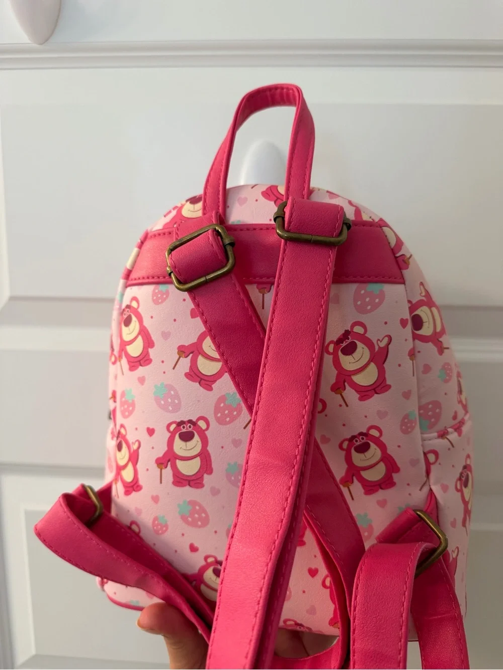 Loungefly Pink Lotso Strawberry Mini Backpack